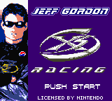 Jeff Gordon XS Racing title screen for GameBoy Color
